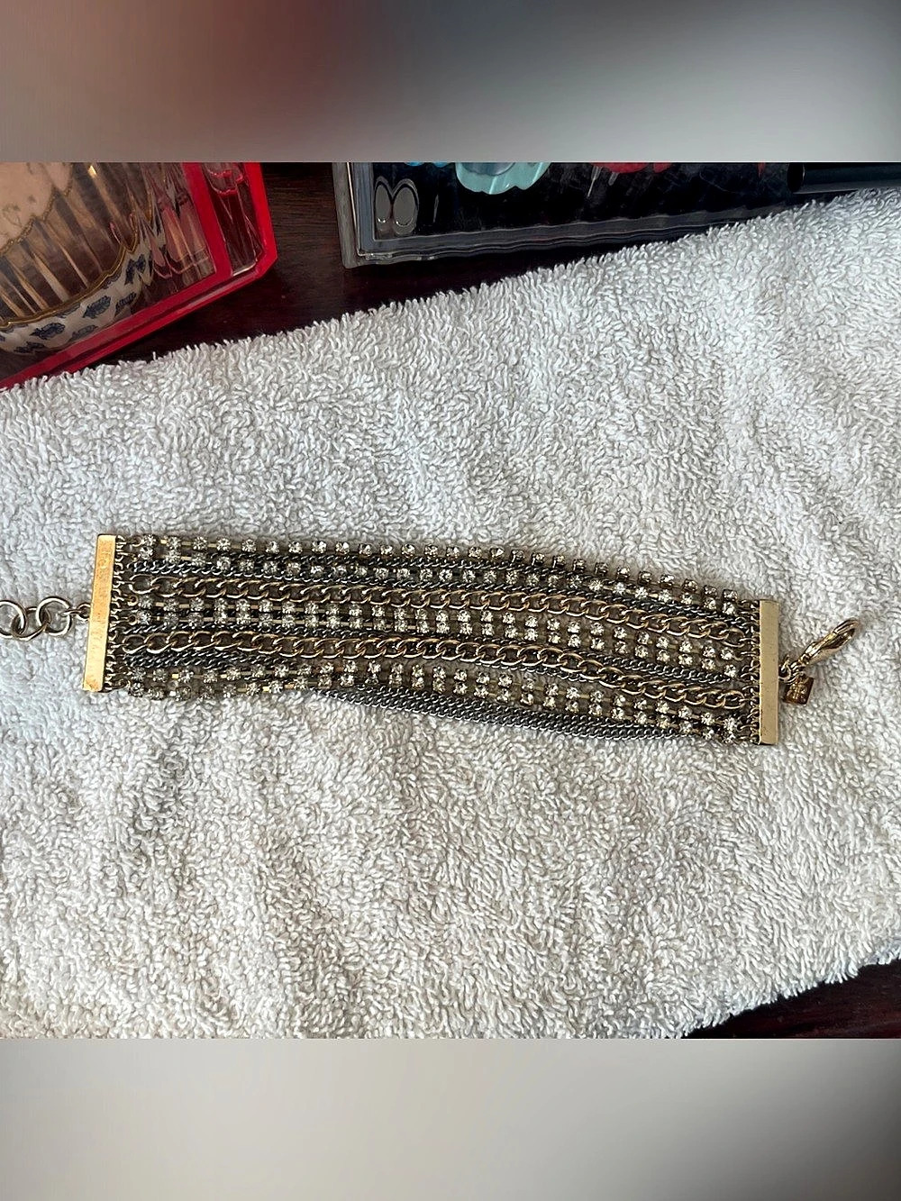 Banana Republic Layered Chain Bracelet in Gold & Silver